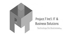 Project T Solutions Logo Black and White