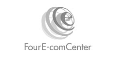 FourE-com Center Logo Black and White