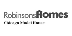 Robinsons Homes Chicago Model House Logo Black and White