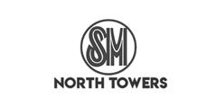 SM North Towers Logo Black and White
