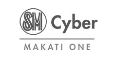 SM Cyber Makati One Logo Black and White