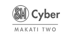 SM Cyber Makati Two Logo Black and White