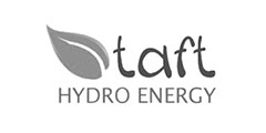 Taft Hydro Energy Power Plant Logo Black and White