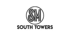 SM South Towers Logo Black and White