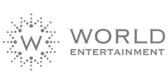 World Entertainment Logo Black and White