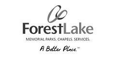 Forest Lake Memorial Parks Logo Black and White